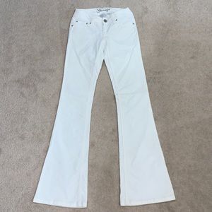 White corduroy pants